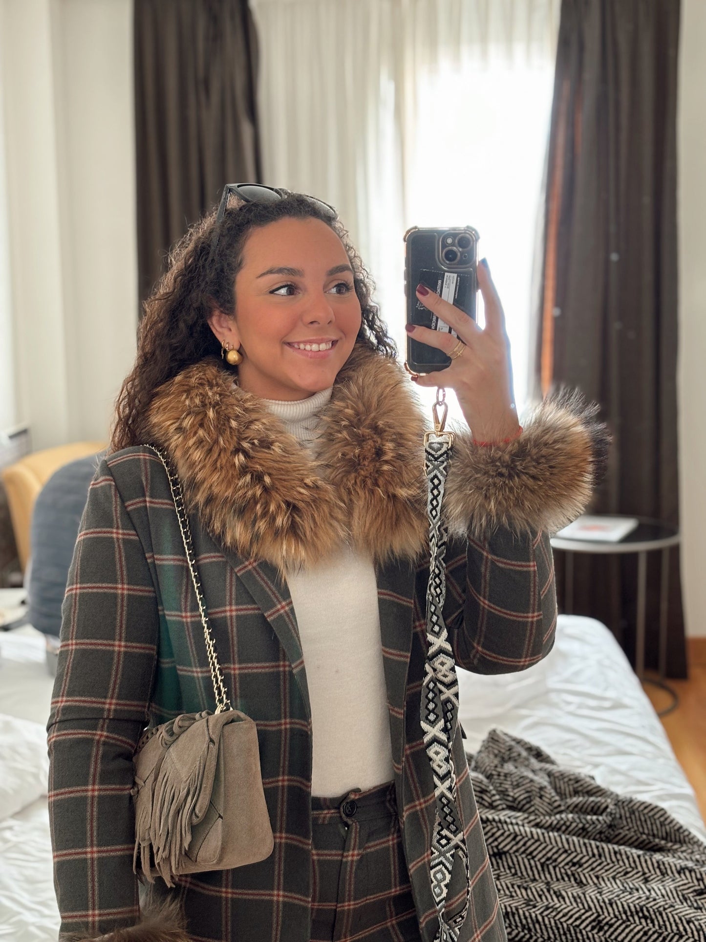 ¡OFERTA!                                  Cuello Zorro Natural Marrón + Puños Zorro Natural Marrón